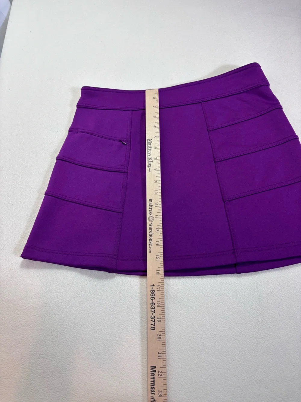 Athleta Snowslide Skirt M Fleece Lined Purple Winter Hiking Running Gorpcore